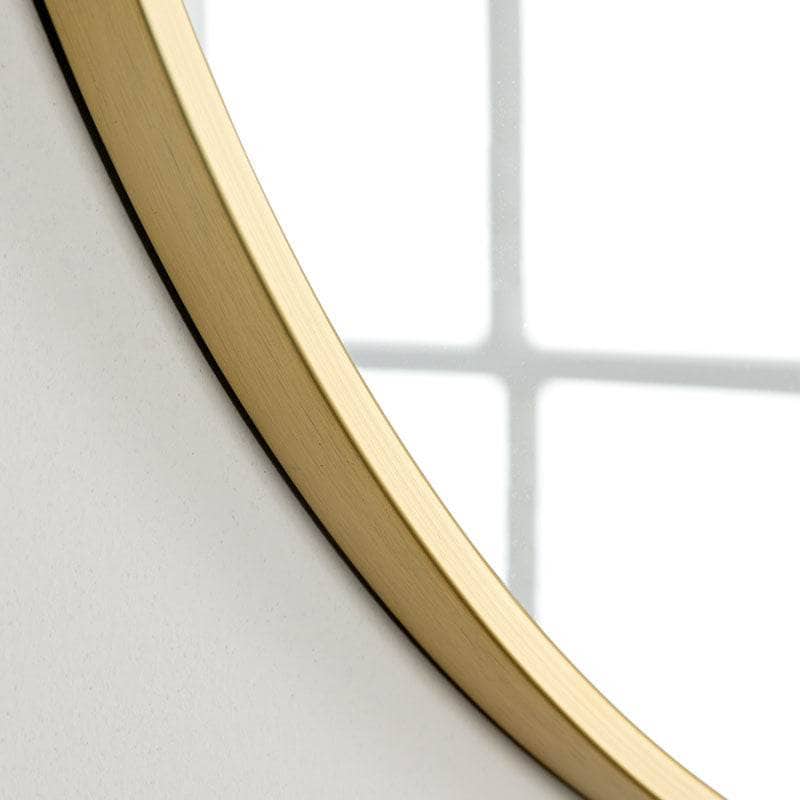 Mirrors  -  Gold Round Wall Mirror - 60cm  -  60008283