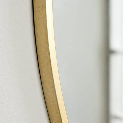 Mirrors  -  Gold Round Wall Mirror - 80cm  -  60008285