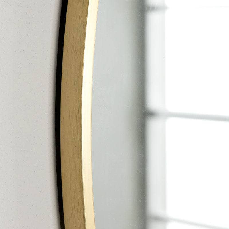 Mirrors  -  Gold Round Wall Mirror - 90cm  -  60008287