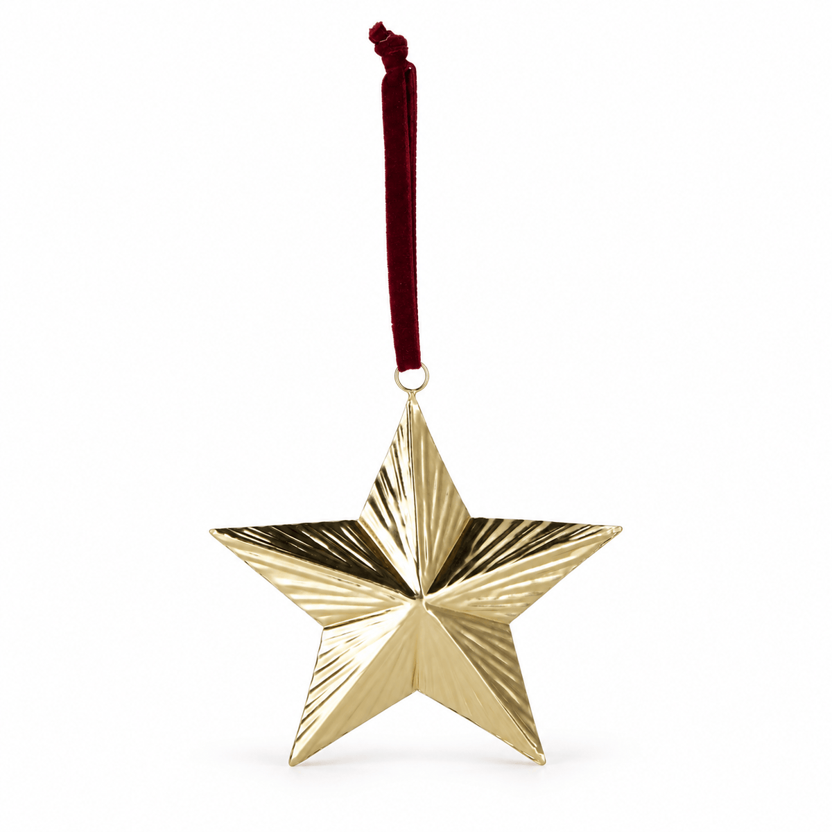 Christmas  -  Gold Star Hanging Decoration - 15cm  -  60487810