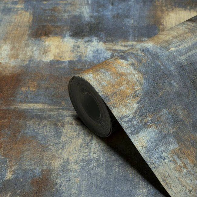 Wallpaper  -  Grandeco Abstract Blue Texture Wallpaper - 210703  -  60487246