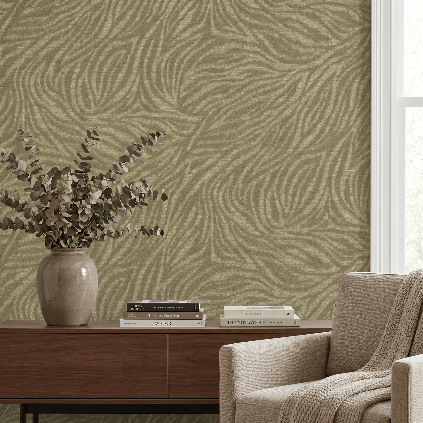 Wallpaper  -  Grandeco Ankara Green Wallpaper - A84102  -  60486513