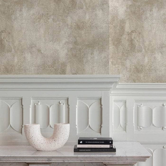 Wallpaper  -  Grandeco Castello Plaster Taupe Wallpaper - IC1204  -  60011241