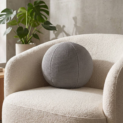 Homeware  -  Grey Ball Cushion - 30cm  -  60484620