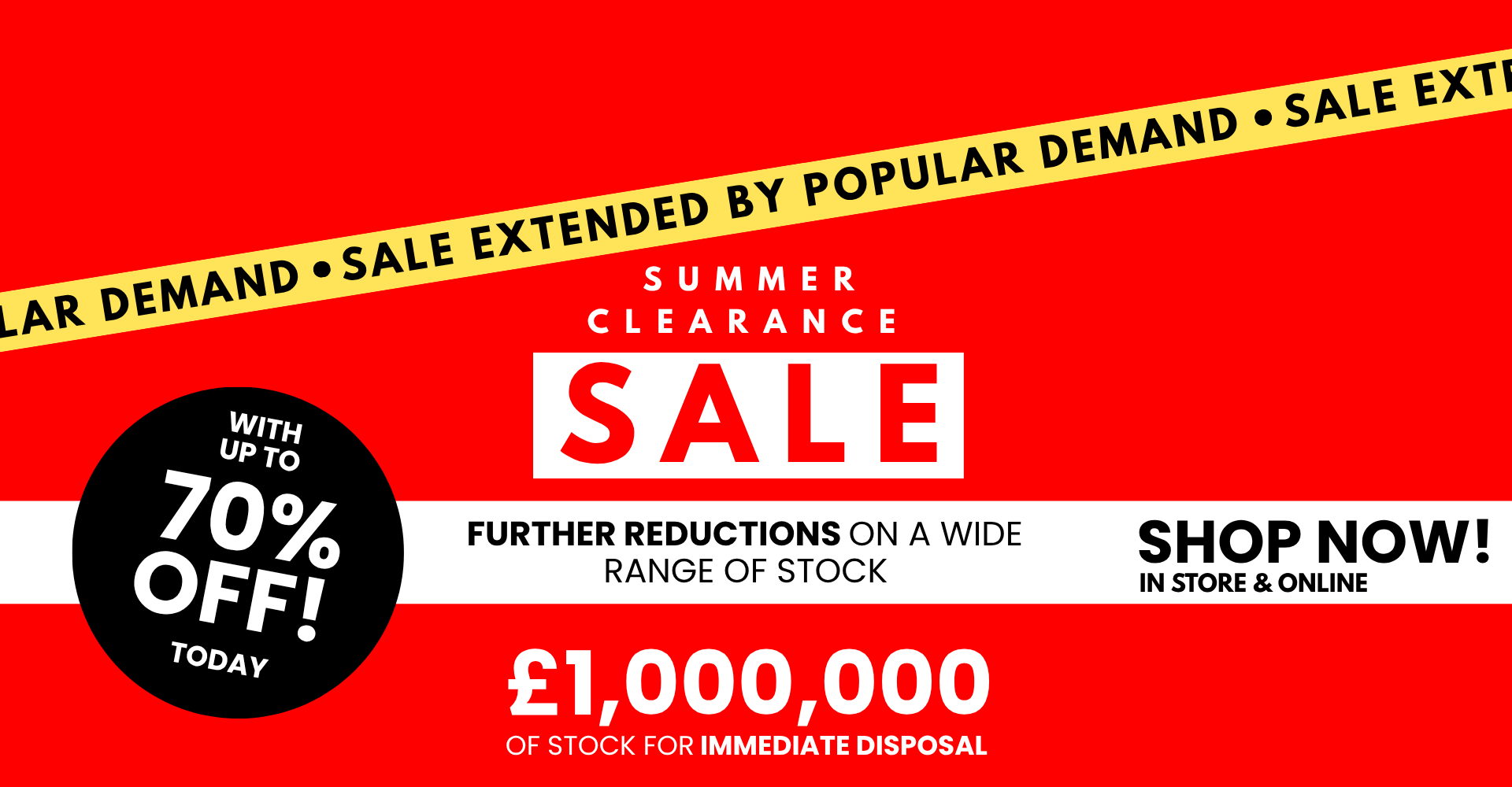 Summer Sale Further Reductions
