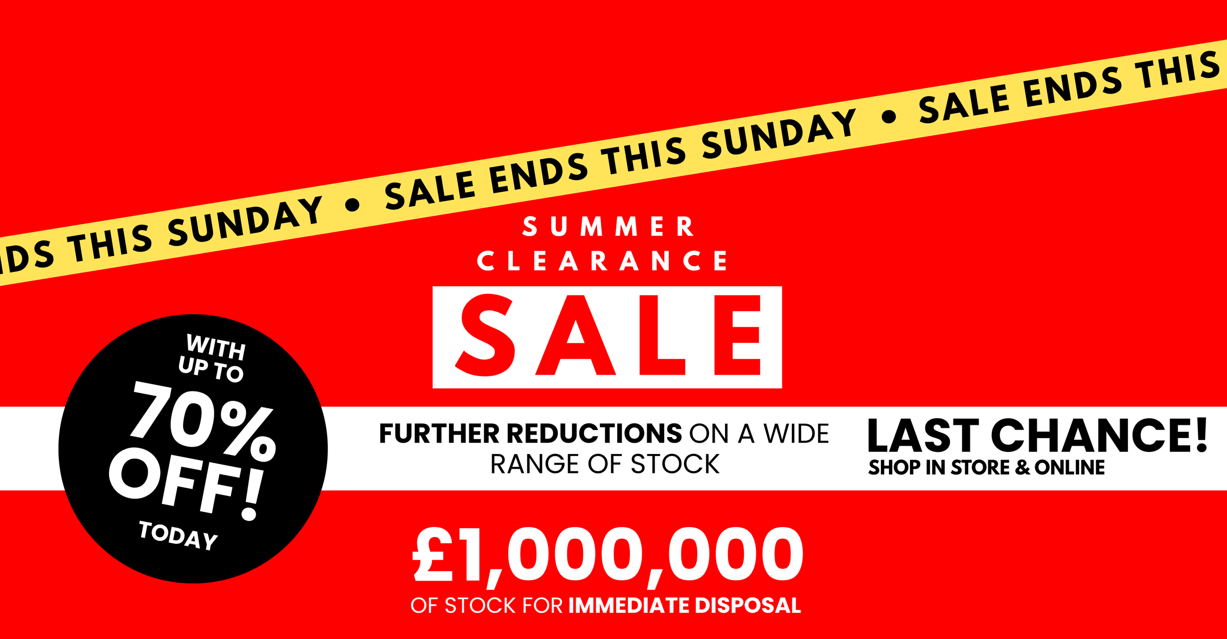 Summer Sale Further Reductions