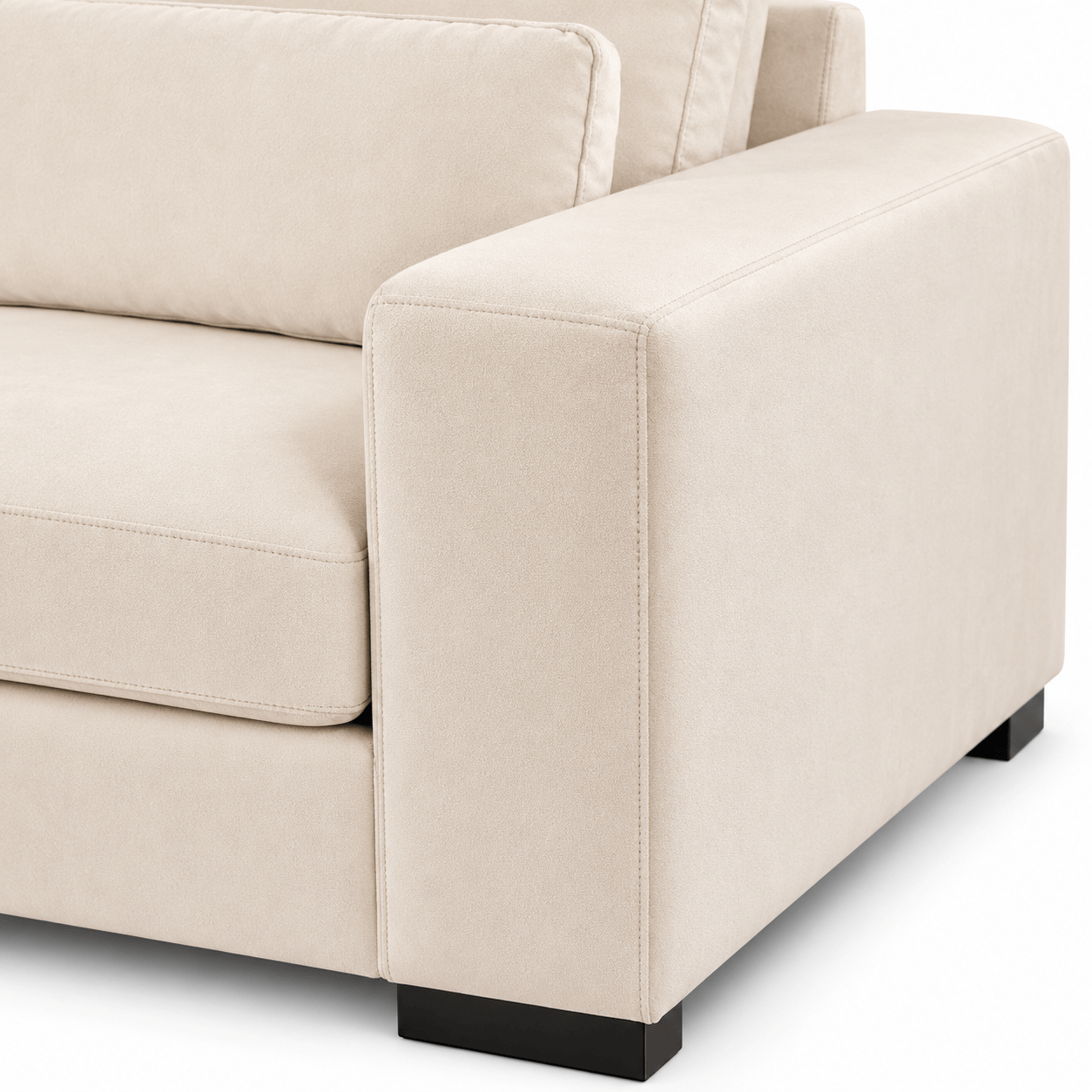 Hallie LHF Corner Sofa - Cream