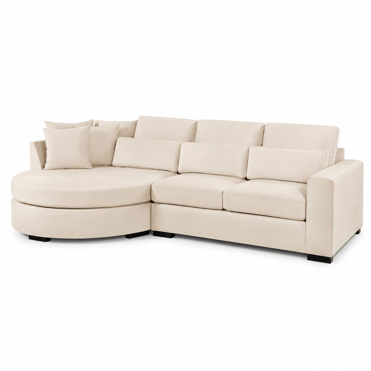 Hallie LHF Corner Sofa - Cream