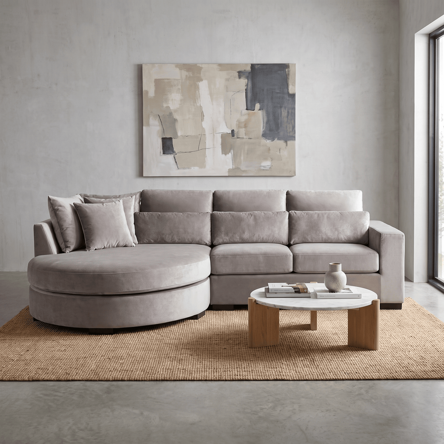 Hallie LHF Corner Sofa - Grey