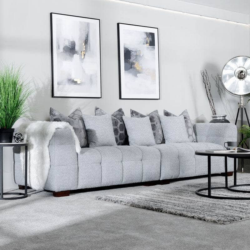 Furniture  - Hamilton 4 Seater Sofa - Grey  -  60008943