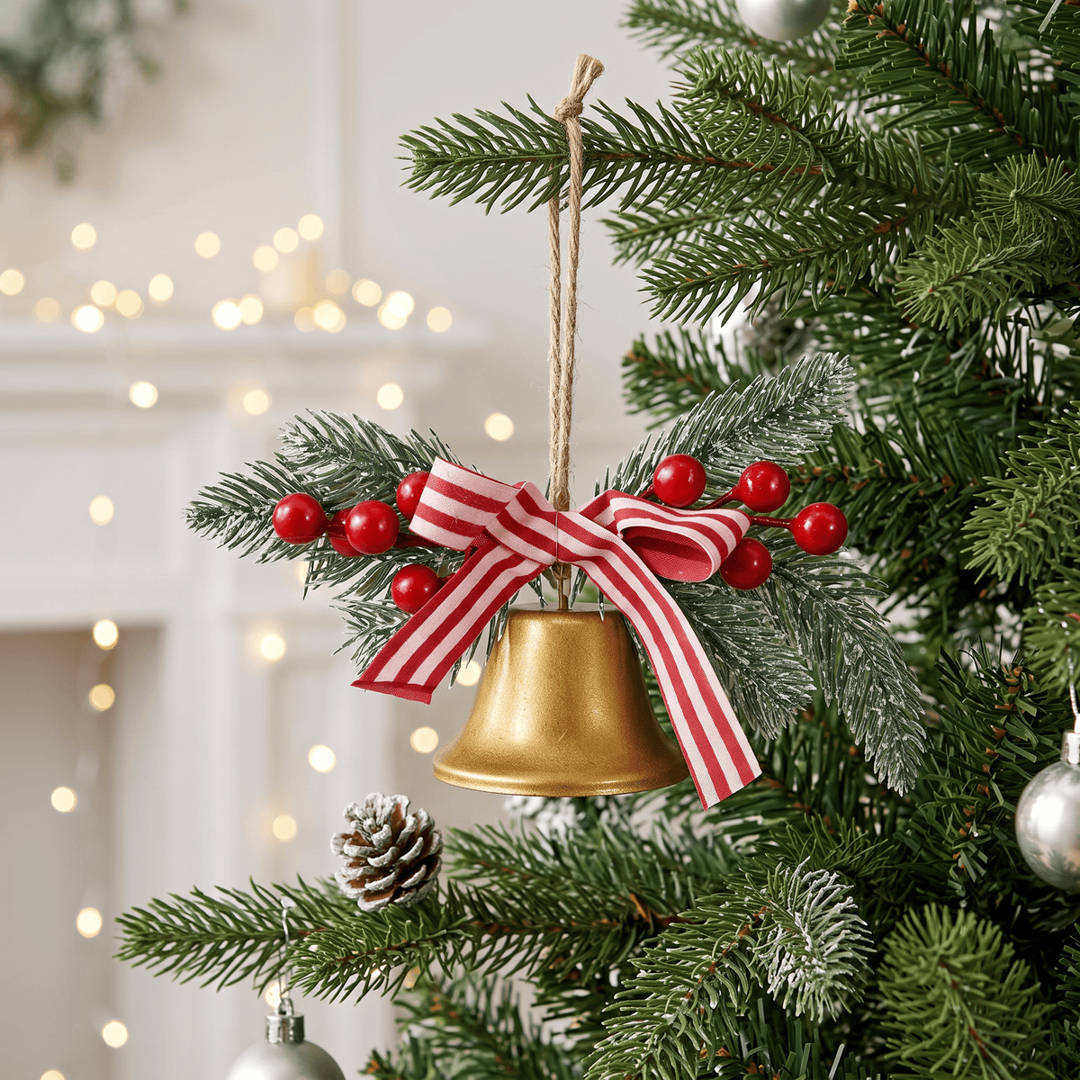 Christmas  -  Hanging Bell Ornament - 10cm  -  60486354