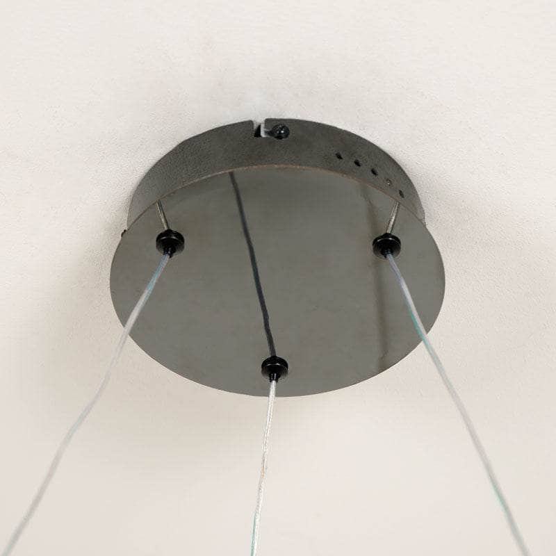 Lights  -  Hawaii LED 3 Ring Pendant Ceiling Light - Black  -  60008852