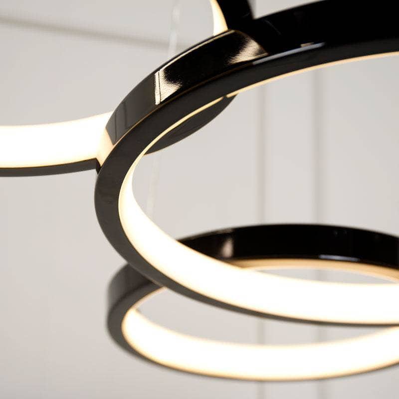 Lights  -  Hawaii LED 3 Ring Pendant Ceiling Light - Black  -  60008852