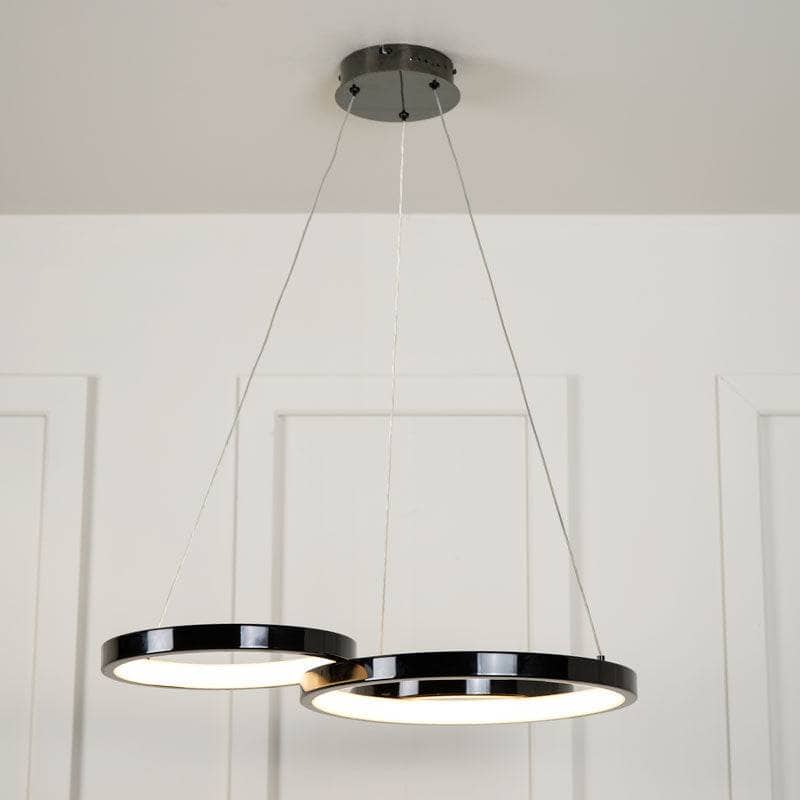 Lights  -  Hawaii LED 3 Ring Pendant Ceiling Light - Black  -  60008852