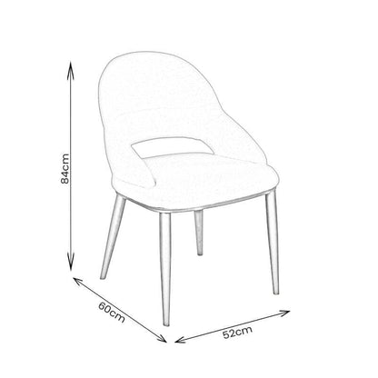 Furniture  -  Hayes Dining Chair - Cream  -  60418183