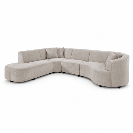 Furniture  -  Hazel LHF Corner Sofa - Cream  -  60486623
