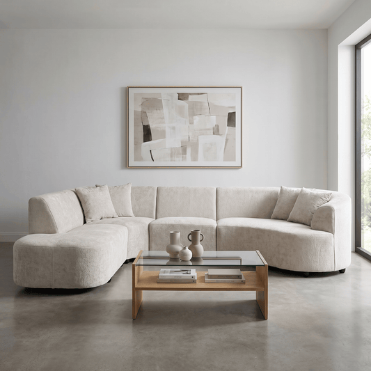 Furniture  -  Hazel LHF Corner Sofa - Cream  -  60486623