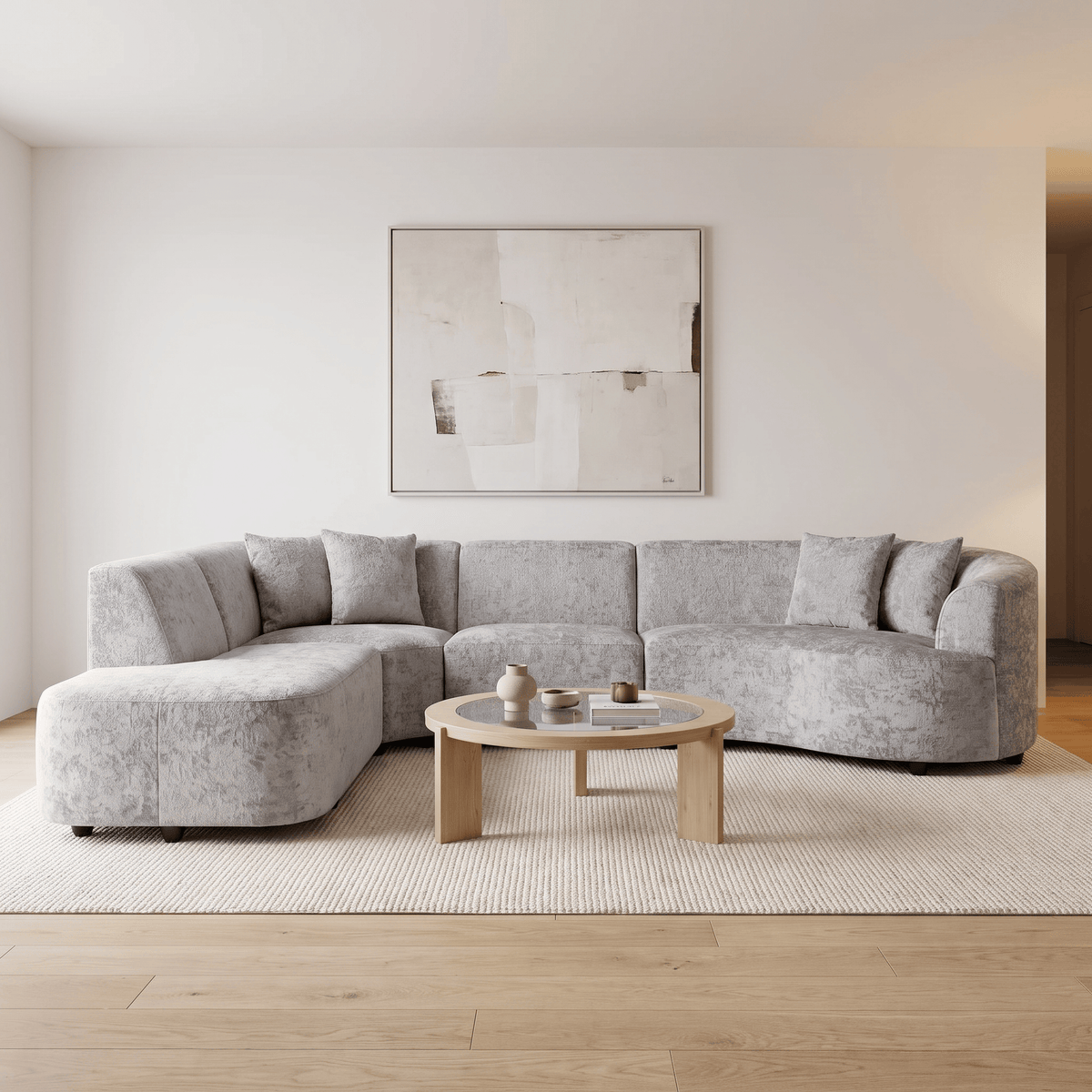 Furniture  -  Hazel LHF Corner Sofa - Grey  -  60486622