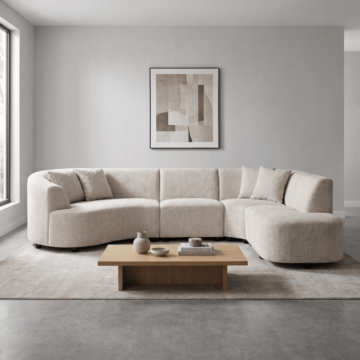 Furniture  -  Hazel RHF Corner Sofa - Cream  -  60486589