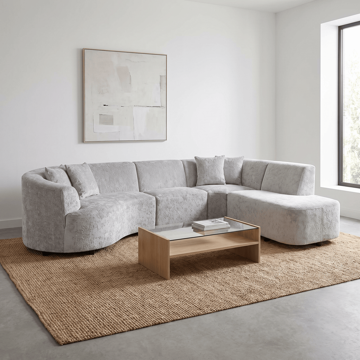 Furniture  -  Hazel RHF Corner Sofa - Grey  -  60486588