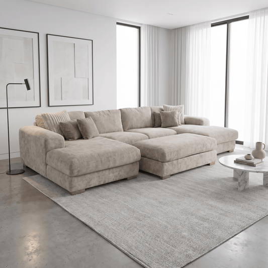 Furniture  -  Henly U-Shape Sofa & Footstool (Special Order)  -  60486386