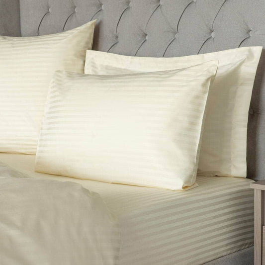 Homeware  -  Hotel Satin Stripe Oxford Pillowcase - Ivory  -  60010048