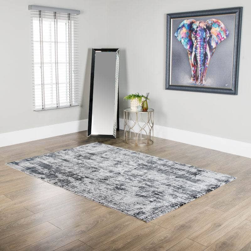 Kuza Black Abstract Rug - Multiple Sizes | Taskers Online Store ...
