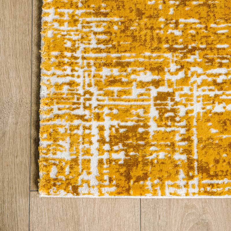 Kuza Gold Abstract Rug - Multiple Sizes | Taskers Online Store ...