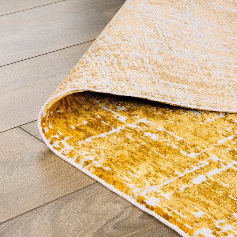 Kuza Gold Abstract Rug - Multiple Sizes | Taskers Online Store ...