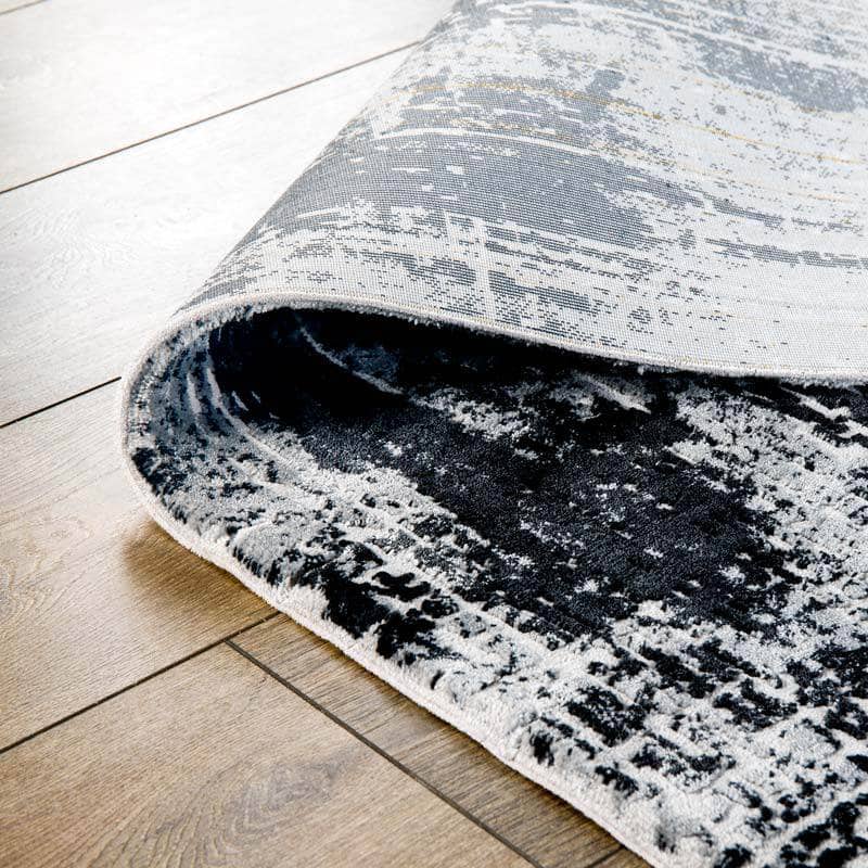Kuza Black Abstract Rug - Multiple Sizes | Taskers Online Store ...
