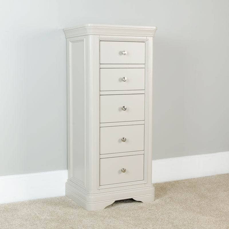 Furniture  -  Victoria 5 Drawer Tall Chest - Taupe  -  60007787