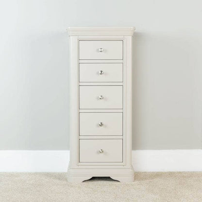Furniture  -  Victoria 5 Drawer Tall Chest - Taupe  -  60007787