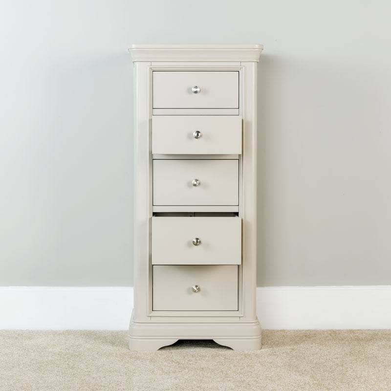 Furniture  -  Victoria 5 Drawer Tall Chest - Taupe  -  60007787