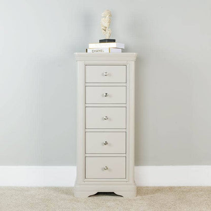 Furniture  -  Victoria 5 Drawer Tall Chest - Taupe  -  60007787