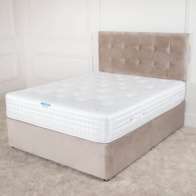 Outlet Beds  -  Outlet Diamond Double Divan Set - Coffee  -  60012106