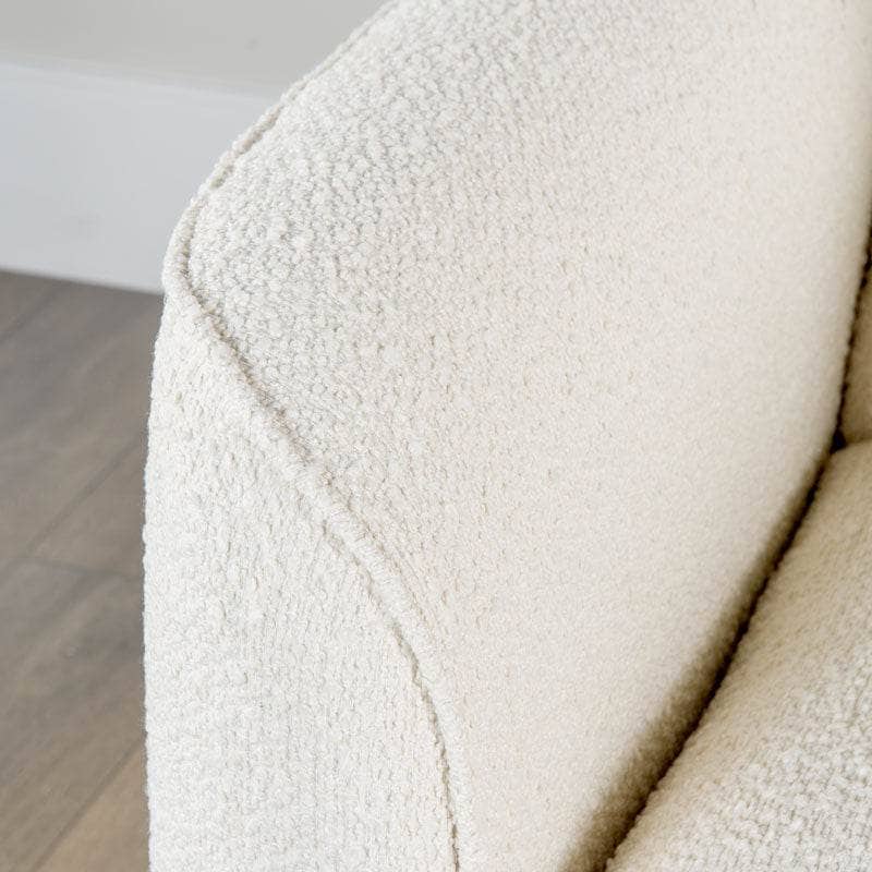 Furniture  -  Larissa Boucle Swivel Chair - Natural-  60007881