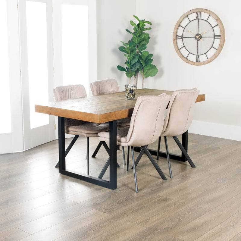 Furniture  -  Lincoln Fixed Table & Aspen Taupe Chairs  -  60007749