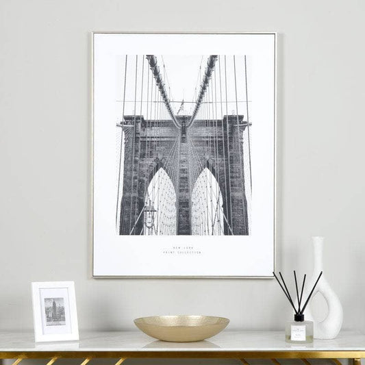 Pictures  -  Monochrome New York Print With Silver Frame  -  60006747