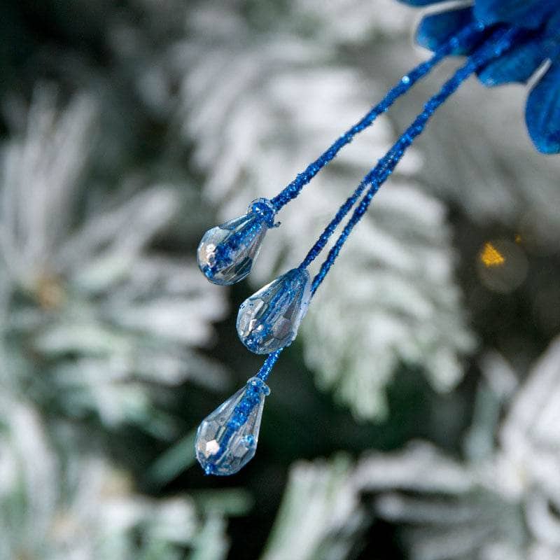 Christmas  -  Blue Beaded Hummingbird Clip-On Christmas Tree Decoration  - 20cm  -  60450874