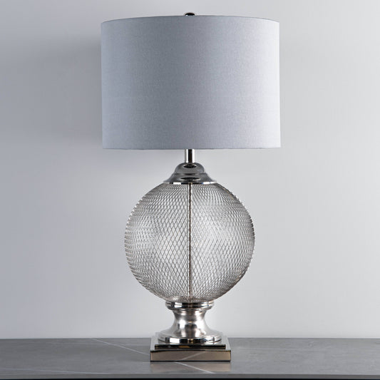Lights  -  Athens Silver Wire Mesh Table Lamp  -  60004270