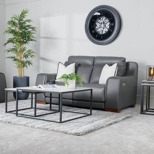 Furniture  -  Vicenza 2 Seater Power Sofa - Charcoal  -  60010297