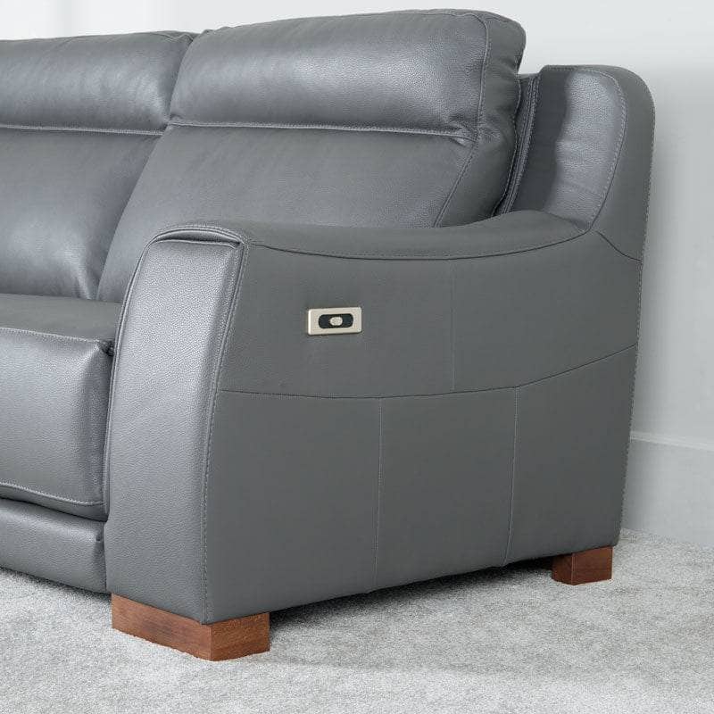 Furniture  -  Vicenza 3 Seater Power Sofa - Charcoal  -  60010296