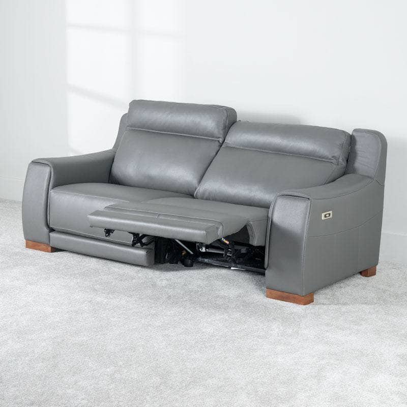 Furniture  -  Vicenza 3 Seater Power Sofa - Charcoal  -  60010296