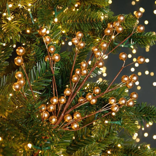 Christmas  -  Gold Berry Spray - 56cm  -  60000841