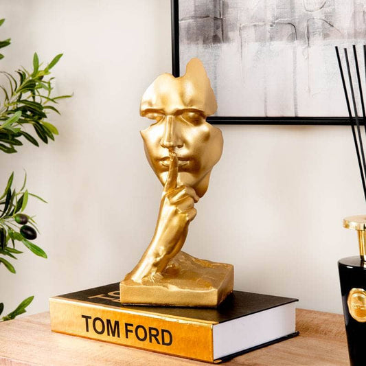 Homeware  -  The Silent Face Figurine - Gold  -  60011887