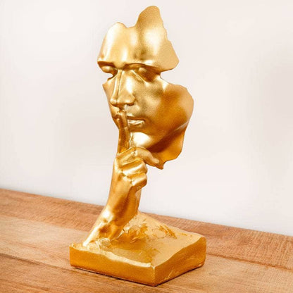 Homeware  -  The Silent Face Figurine - Gold  -  60011887