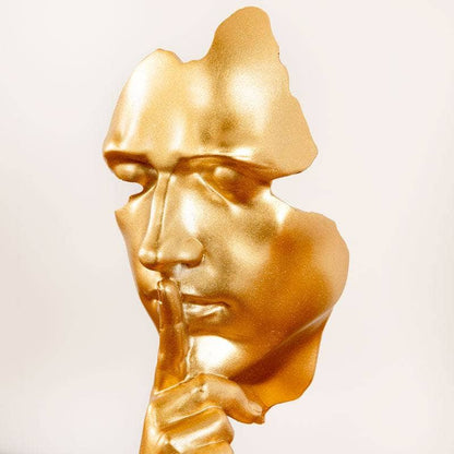 Homeware  -  The Silent Face Figurine - Gold  -  60011887