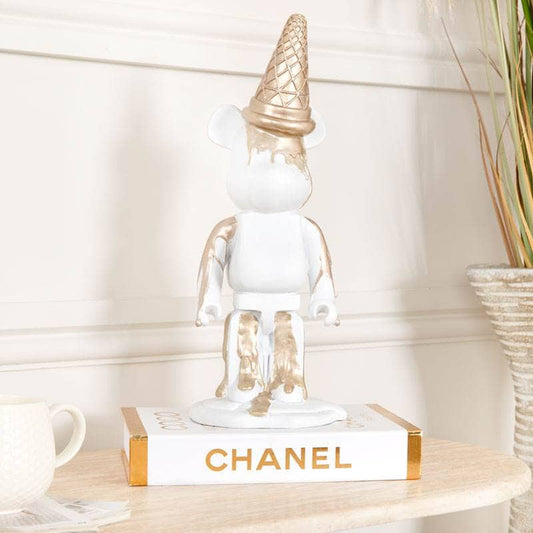 Homeware  -  Mickey Bear With Ice Cream Cone - White  -  60011872