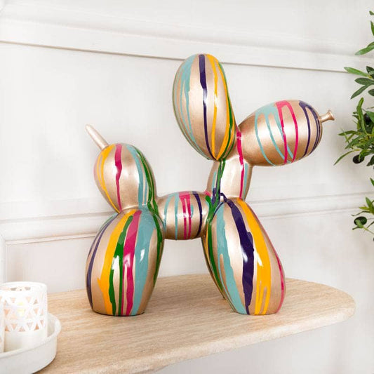 Homeware  -  Dripping Paint Balloon Dog - Gold  -  60011877