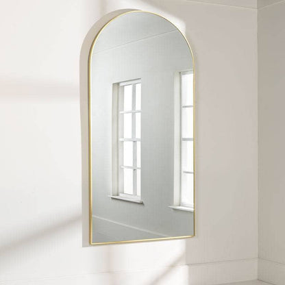 Mirrors  -  Gold Arch Top Mirror - 90x180cm  -  60009768